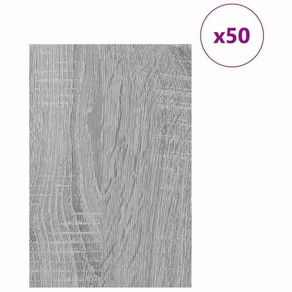 vidaXL Skreyting spj&ouml;ld 50 pcs Gr&aacute;r Sonoma 40 x 60 x 0.27 cm