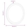vidaXL LED Ba&eth;herbergisspegill 50 cm Kringl&oacute;ttur