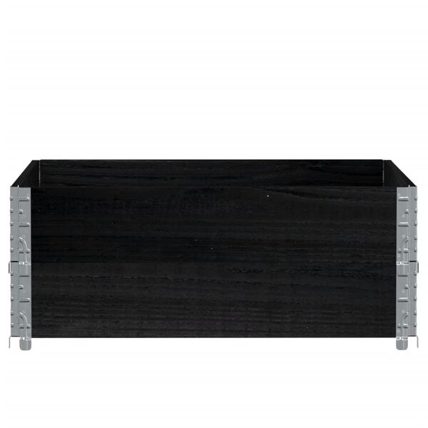 vidaXL Gr&oacute;&eth;urker Svart 100x100 cm Gegnheill Furuvi&eth;ur