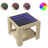 vidaXL S&oacute;fabor&eth; me&eth; LED Sonoma Eik 53x53x45 cm Samsettur Vi&eth;ur