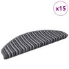vidaXL Sj&aacute;lfklemmdu stiga mottur 15 pcs Gr&aacute;r 65 x 21 x 4 cm