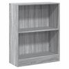 vidaXL B&oacute;kahilla Gr&aacute;ir Sonoma Eik 60x24x76 cm Samsettur Vi&eth;ur
