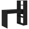 vidaXL Skrifbor&eth; Svartur Eik 113 x 54 x 120 cm Samsettur vi&eth;ur