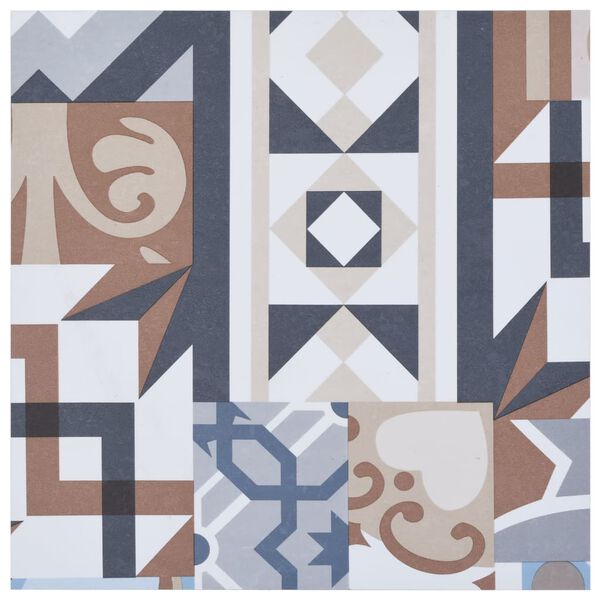 vidaXL Sjálflímandi Gólffjalir 20 stk. PVC 1,86 m² Fjölbreytt Mynstur