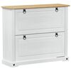 vidaXL Sk&oacute;knask&aacute;pur Corona Hv&iacute;tt 99 x 32 x 85 cm Solid furuhikk