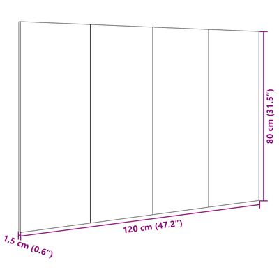 vidaXL Rúmgaflinn með Skápum Grár Sonoma 120 cm Samsettur Viður