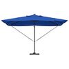 vidaXL Cantilever Roma Parasol Blátt og svart 352 x 251 x 265 cm
