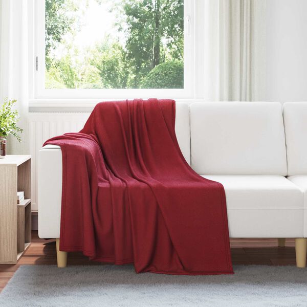 vidaXL &THORN;eppi 24 pcs Bordeaux Rau&eth;ur 170 x 130 cm Fl&iacute;s