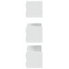 vidaXL Vegghillur 3 stk. Hv&iacute;tar 58x18x18 cm Samsettur Vi&eth;ur