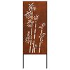 vidaXL Gar&eth;s b&uacute;na&eth; skj&aacute;r Bl&oacute;m Rusty 50 x 140 cm Ve&eth;ra&eth; st&aacute;l