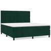 vidaXL H&oacute;lfa&eth; Springr&uacute;m me&eth; D&yacute;nu D&ouml;kkgr&aelig;nt 180x200 cm Flauel