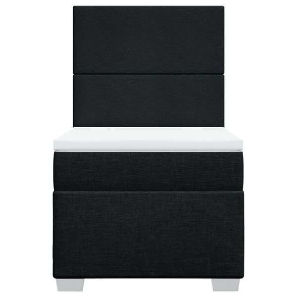 vidaXL H&oacute;lfa&eth; Springr&uacute;m Svart 100x200 cm Tauefni