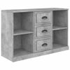 vidaXL Skenkur Steypugr&aacute;r 104,5x35,5x67,5 cm Samsettur Vi&eth;ur