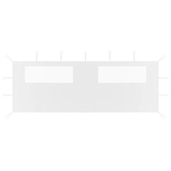 vidaXL Gar&eth;sk&aacute;lahli&eth;arveggur me&eth; Gluggum 6x2 m Hv&iacute;tur