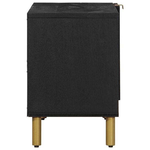 vidaXL Sj&oacute;nvarpssk&aacute;pur Svartur 80x33x46 cm Samsettur Vi&eth;ur