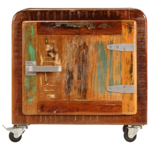 vidaXL Náttborð 50x30x50 cm Gegnheill Endurnýttur Viður