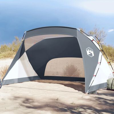 vidaXL Strandtjald Grátt 274x178x170/148 cm 185T Pólýester