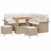 vidaXL Gar&eth;s&oacute;fa sett me&eth; p&uacute;&eth;i me&eth; geymslu 8 pcs Beige og krem
