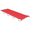 vidaXL &Uacute;tilegubeddi 180x60x19 cm Oxfordd&uacute;kur og St&aacute;l Rau&eth;ur
