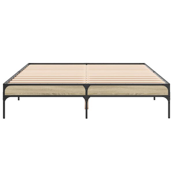 vidaXL R&uacute;mgrind &aacute;n D&yacute;nu Sonoma Eikarlitur 150x200 cm