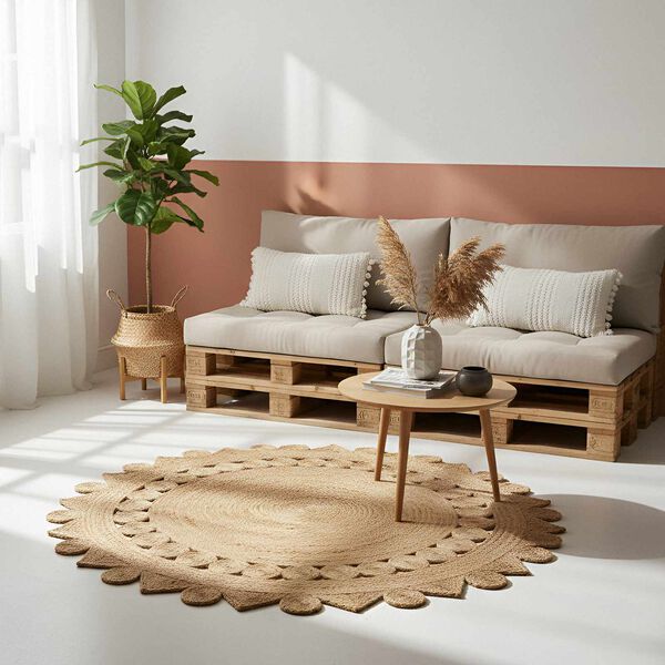 vidaXL Tepi Br&uacute;nn &Oslash; 240 cm J&uacute;ta