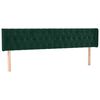 vidaXL H&ouml;f&eth;agafl me&eth; Eyrum 203x16x78/88 cm D&ouml;kkgr&aelig;n Flauel