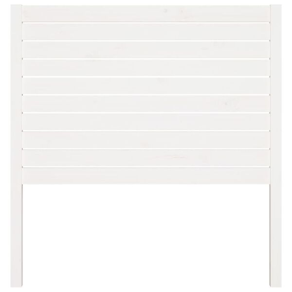 vidaXL Höfðagafl fyrir Rúm Hvítur 81x4x100 cm Gegnheil Fura