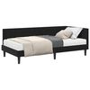 vidaXL Hornar&uacute;m rammi me&eth; d&yacute;nu me&eth; h&ouml;fu&eth;gafl 2 pcs Svartur Flauel
