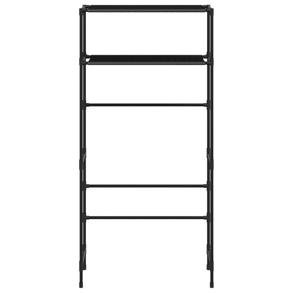 vidaXL 2ja Hæða Geymslugrind Yfir þvottavél Svart 69x28x143 cm Járn