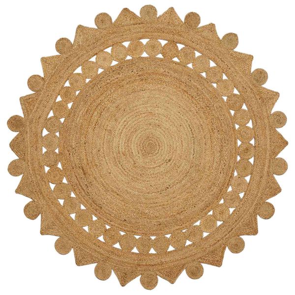 vidaXL Tepi Br&uacute;nn &Oslash; 180 cm J&uacute;ta