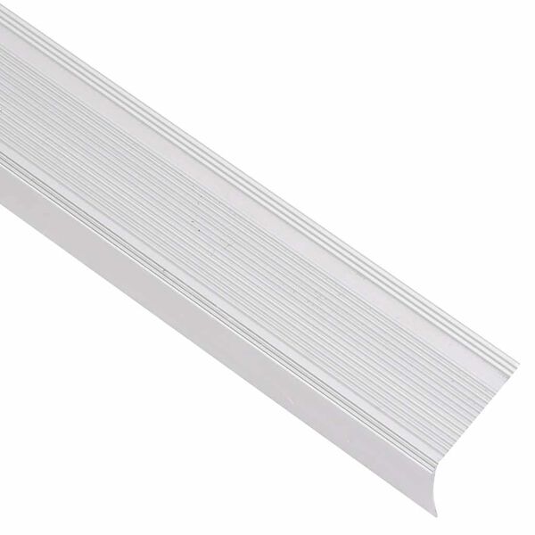 vidaXL L-laga Tr&ouml;ppunef 5 stk. &Aacute;l 100 cm Silfurlitu&eth;