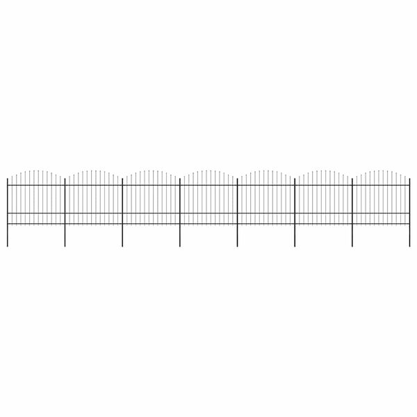 vidaXL Gar&eth;gir&eth;ing me&eth; spj&oacute;ttoppi &uacute;r st&aacute;li 1248x175 cm sv&ouml;rt