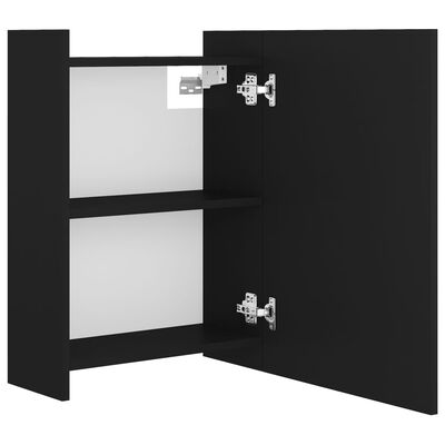 803309 vidaXL Bathroom Mirror Cabinet Black 62,5x20,5x64 cm Chipboard