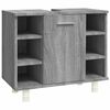 vidaXL Ba&eth;herbergissk&aacute;pur Gr&aacute;r Sonoma 60x32x53,5 cm Samsettur Vi&eth;ur