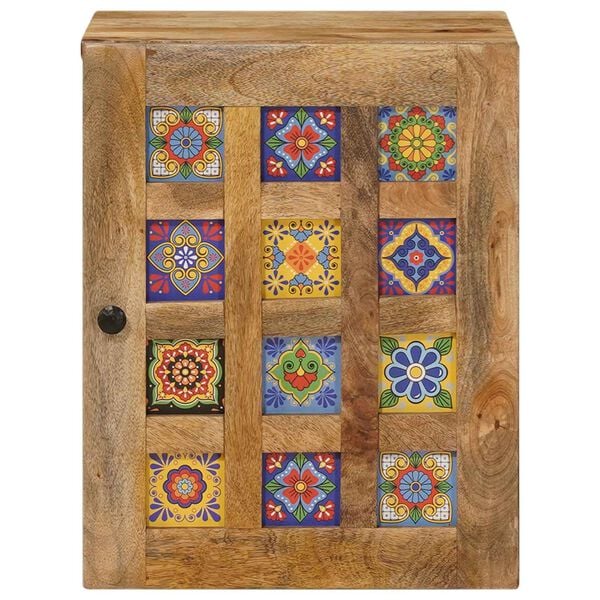 vidaXL Hengisk&aacute;pur fyrir ba&eth;herbergi N&aacute;tt&uacute;rulegur 38 x 33,5 x 48 cm