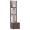 vidaXL Gar&eth;girt planter Br&uacute;nn 35 x 30 x 135 cm M&aacute;lmur