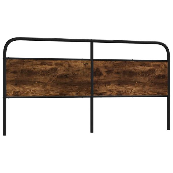 vidaXL Skiptanlegt R&uacute;mgafl Reykt&oacute;na Eikarlitur 190 cm St&aacute;li og Samsettur Vi&eth;ur