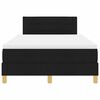 vidaXL LED Box Spring R&uacute;m me&eth; d&yacute;nu me&eth; led Svartur 120 x 200 cm d&uacute;kur