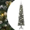 vidaXL Gervi j&oacute;latr&eacute; me&eth; 300 LED Gr&aelig;nn 180 cm PVC, plast og st&aacute;l