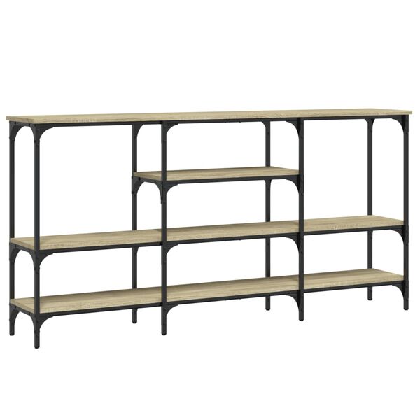 vidaXL Veggbor&eth; Sonoma Eik 160x29x80 cm Samsettur Vi&eth;ur