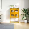 vidaXL Highboard Mustard Yellow 68x39x107 cm Stál