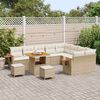 vidaXL Gar&eth;s&oacute;fa sett me&eth; p&uacute;&eth;i 13 pcs Beige og krem p&oacute;l&yacute;rattan