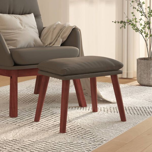 vidaXL Fótaskemill Grátt 45x29,5x35 cm Gervileður