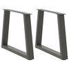 vidaXL s&oacute;fabor&eth;sf&aelig;tur V-laga 2 stk. antras&iacute;t 50x(42-43,3) cm st&aacute;l