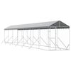 vidaXL &Uacute;tihundask&yacute;li me&eth; &THORN;aki Silfurlita&eth; 2x14x2,5 m Sinkh&uacute;&eth;a&eth; St&aacute;l