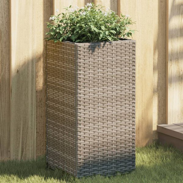 vidaXL Gr&oacute;&eth;urker Gr&aacute;tt 2 stk 30x30x60 cm P&oacute;l&yacute;rattan