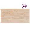 vidaXL Bor&eth;plata 4 stk. 90x45x2,5 cm R&eacute;tthyrnd Gegnheil Fura