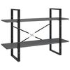 vidaXL 2 h&aelig;&eth;a B&oacute;kask&aacute;pur Gr&aacute;r 100x30x70 cm Gegnheil Fura