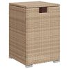 vidaXL Bor&eth;hl&iacute;f fyrir Pr&oacute;pank&uacute;t Drapplita&eth; 40x40x60 cm P&oacute;l&yacute;rattan