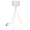 vidaXL Standlampi me&eth; Standi Hv&iacute;tur 139 cm